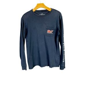 Men's Vineyard Vines Football Whale Long-Sleeve Logo T-Shirt - XS - $50 Retail